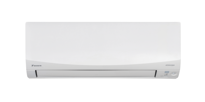 Daikin Cora FTXV25UVMA 3.2kw air conditioner with white flat panel design.