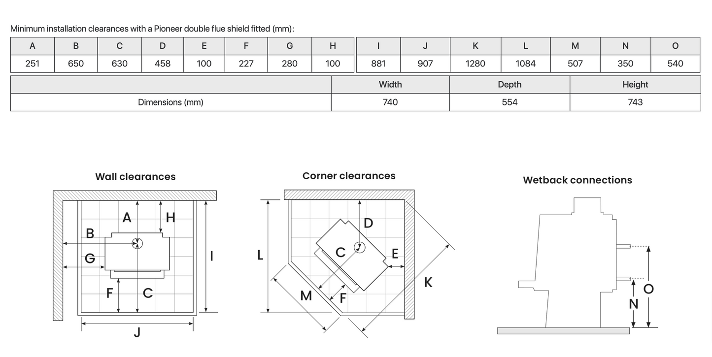 Metro LTD Xtreme Rad and 4.2m Freestanding Flue Sys