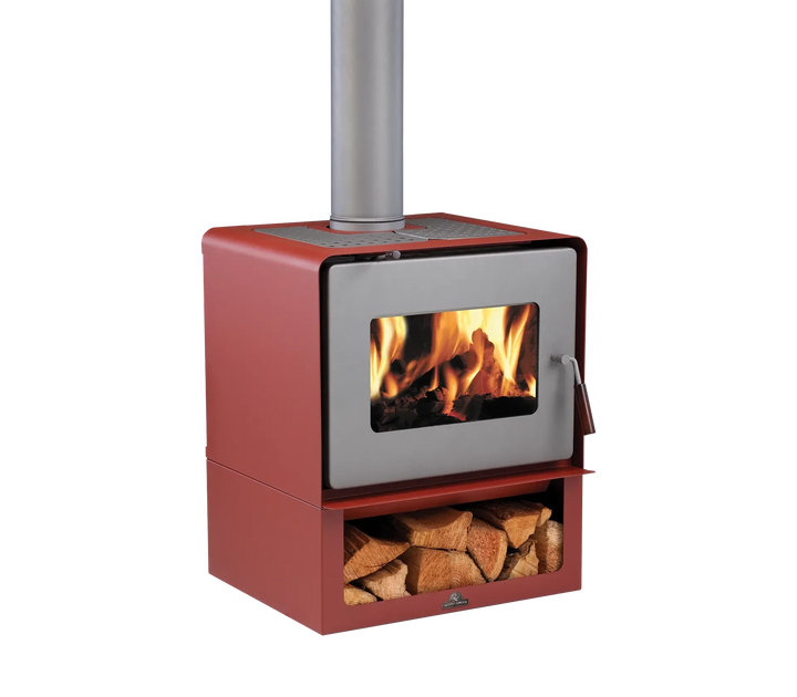 Woodsman Flare Wetback on Wood Box Base + HeatSaver Flue