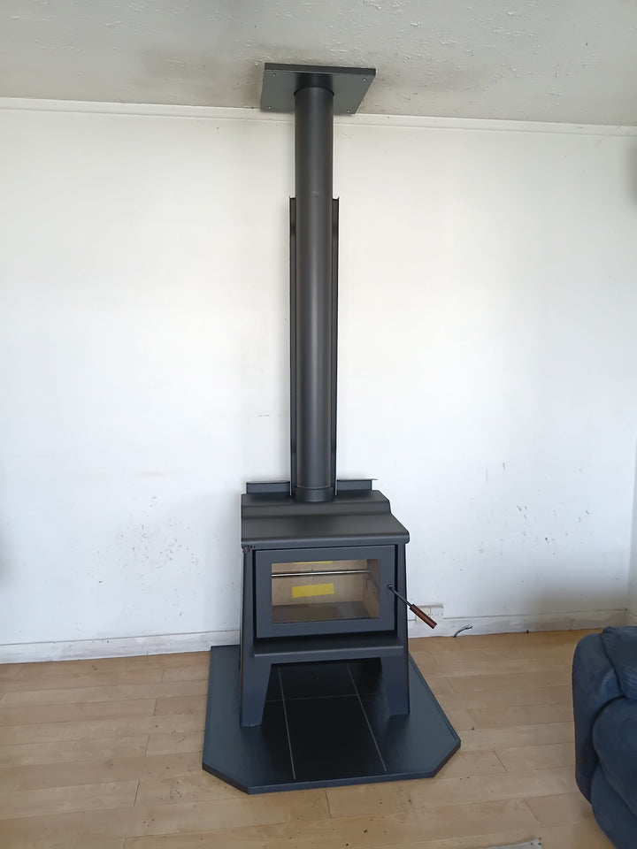 Woodsman Coleridge ULEB on Leg Base + HeatSaver Flue