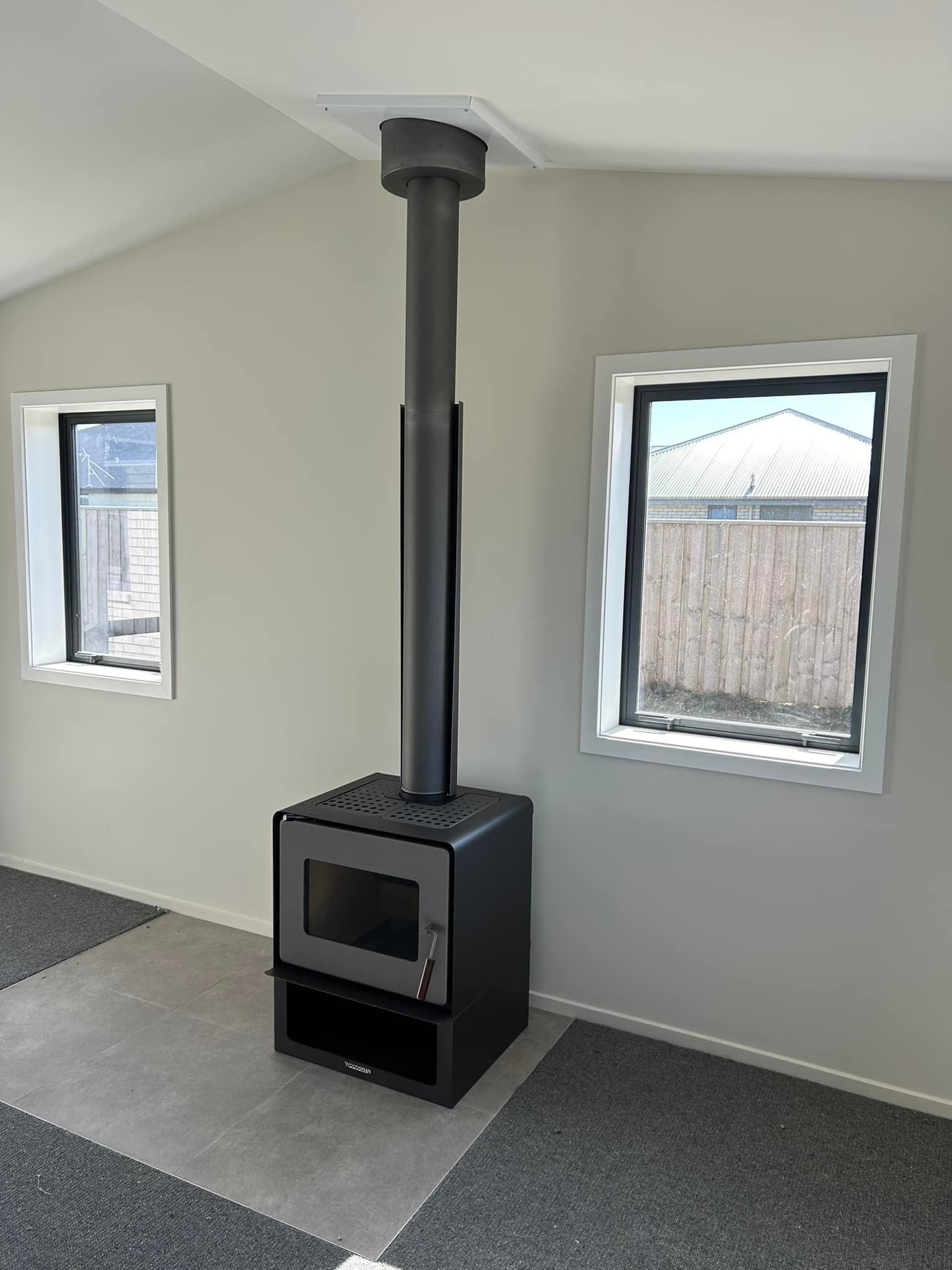 low emission fireplace woodsman  