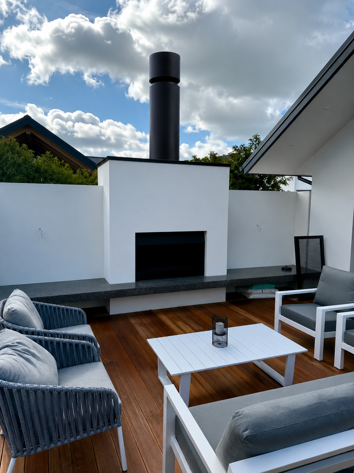 Onflame 1200 Insert Open Fireplace + 1.5m Flue