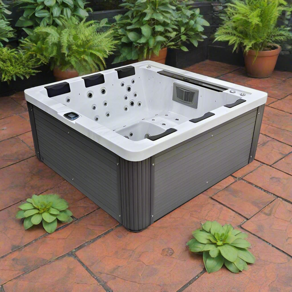 Sensation Party Spa with jets and spacious seating for relaxation and entertainment.