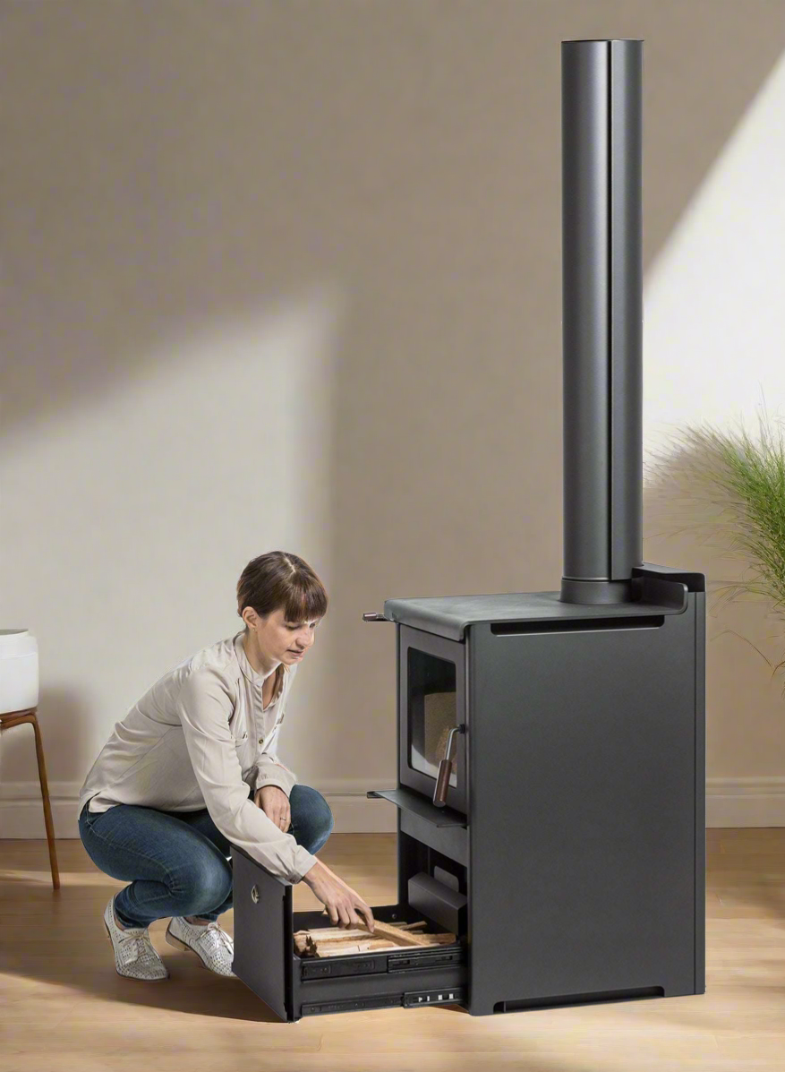 ultra low emission fireplace woodsman serene installation