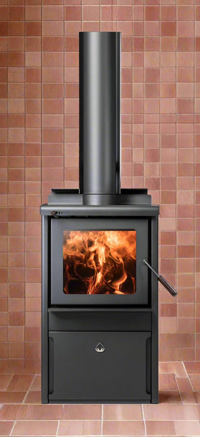 woodsman fireplace logburner burning