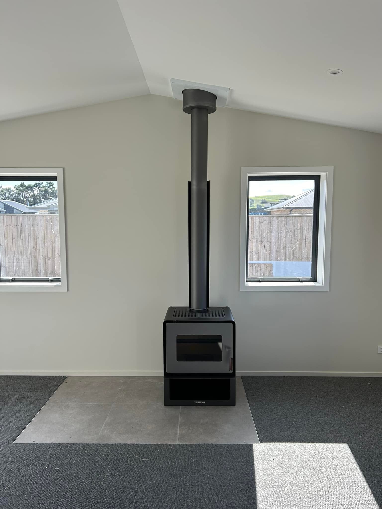 fireplace logburner woodsman flare