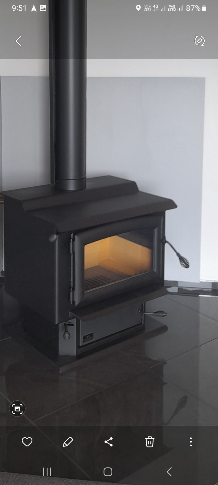 coal burning fire
