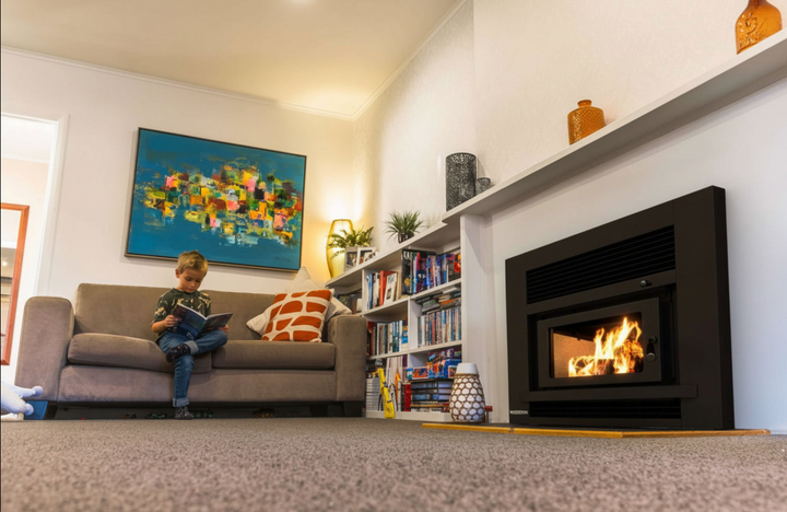 Woodsman Totara Low Emission Inbuilt ZC Fire + 4.8m Flue System